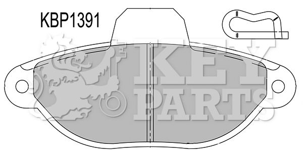 KEY PARTS Комплект тормозных колодок, дисковый тормоз KBP1391